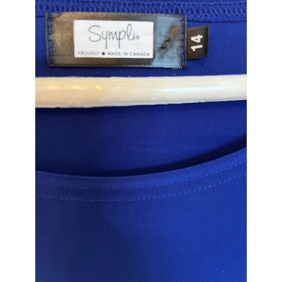 Sympli Canada Cobalt Blue Jersey Stretchy T-Shirt/Tunic - Large - Picture 5 of 5